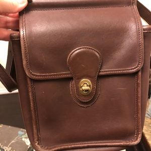 Vintage Coach Brown Leather Crossbody